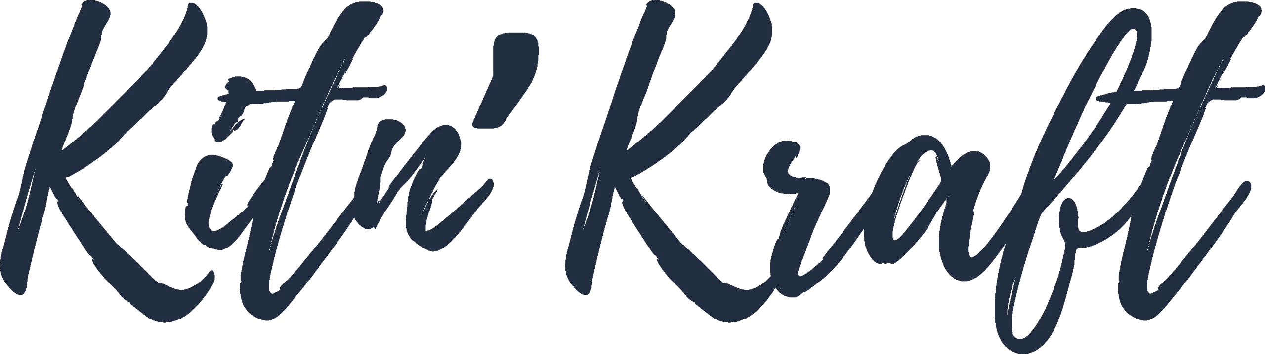 Logo bleu de la marque de loisir creatif Kit and Kraft